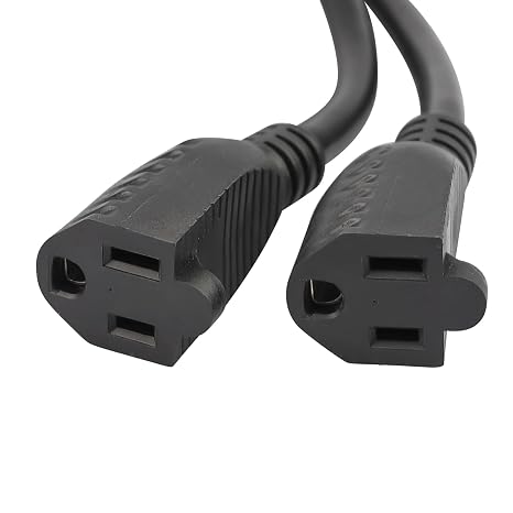 Veepeak 30 Amp RV Plug Male Replacement TT-30P Heavy Duty Connector and 15 Amp Shore Power Inlet RV Flanged Power Plug with Dual 18 Extension Cords