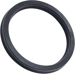 Jutagoss 1pc USH Oil Seal, 65mmx55mmx6mm(ODxIDxTHK) Hydraulic Seal Piston Shaft Oil Sealing O-Ring Piston Shaft Nitrile Rubber for Bearing Shaft, Oil Pumps Engines Black