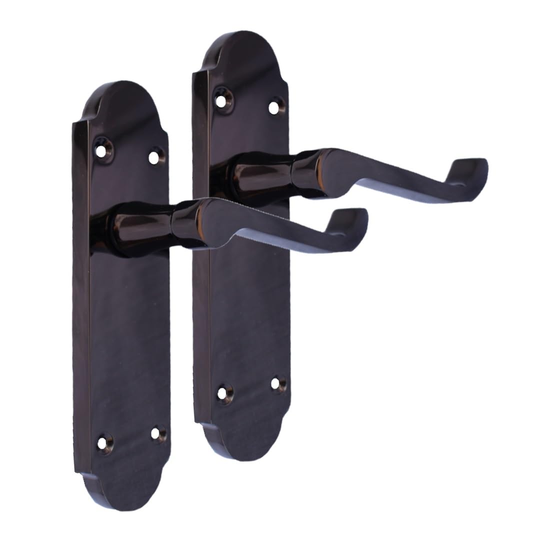Epsom Door Handle - Black Nickel Internal Door Handles - Door Handles Internal Sets, Black Door Handle Set for Internal Doors, Door Handle in Black, 170mm x 42mm