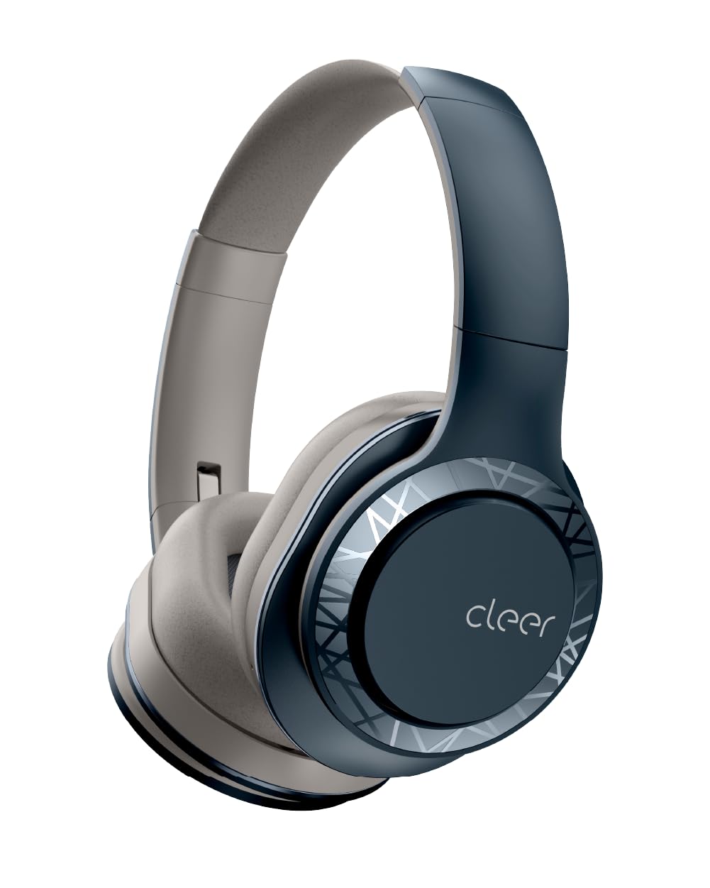cleer enduro 100 bluetooth headphones in navy blue