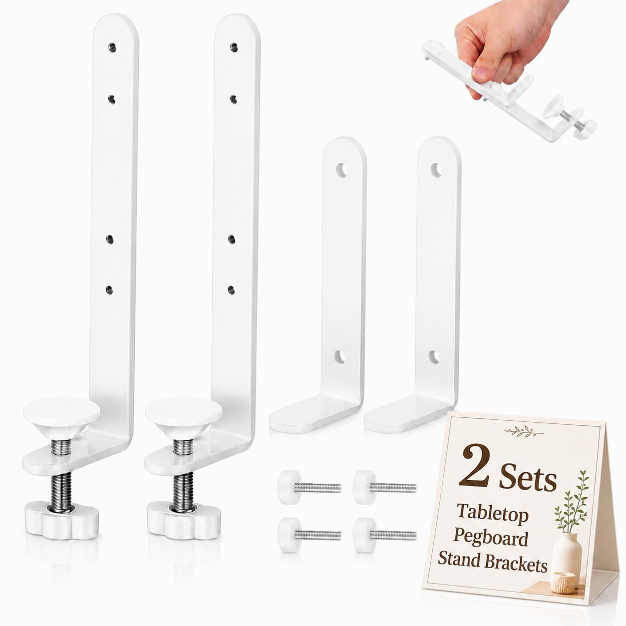 Pince pour panneau perforé SHINEOFI Supports de table au design moderne et durable