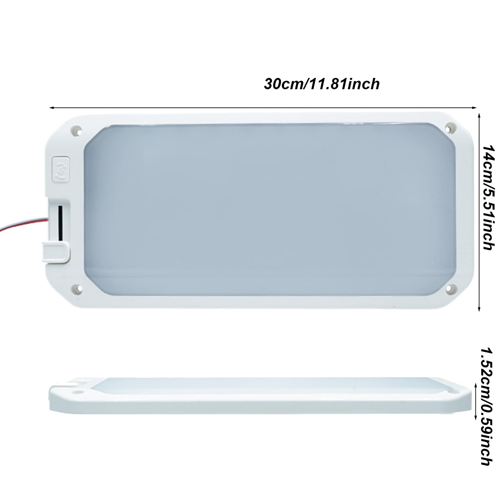 Luce interno RV, luce interna a LED per roulotte - Monte a soffitto a LED Light RV REGOLABILE | Lampada da campeggio in campeggio in campeggio a tre colori per, camion
