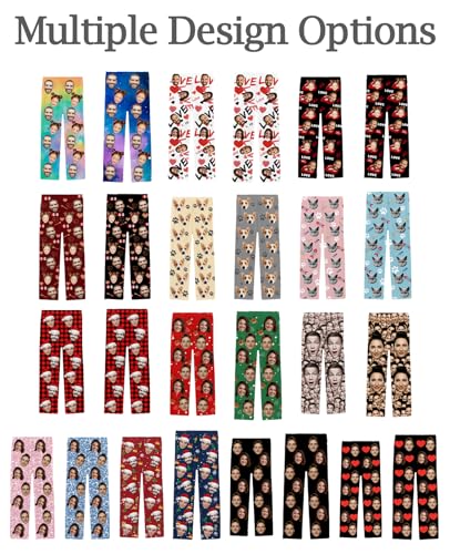 Custom Face Pajama Pants Men Women Personalized Photo Pajama Bottoms Printed Customized Dog Pet Face Sleepwear Pants2