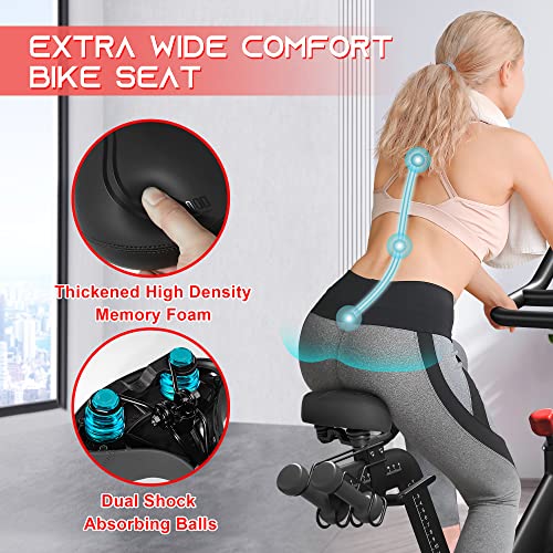 Oversized Bike Seat Compatible With Peloton Bike & Bike+, Replacement Wide Bike Seat Cushion For Peloton Spin Bike Road Or Exercise Bike, Bicycle Saddle For Women & Men, Accessories For Most Bikes #TOP2