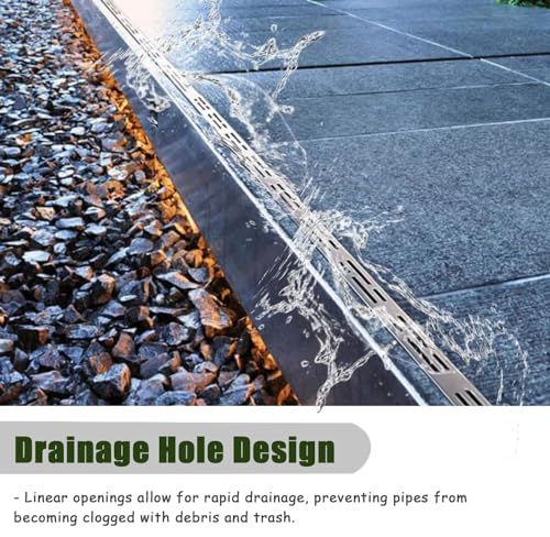 Caniveau de drainage durable avec tranchée étroite de 1 m