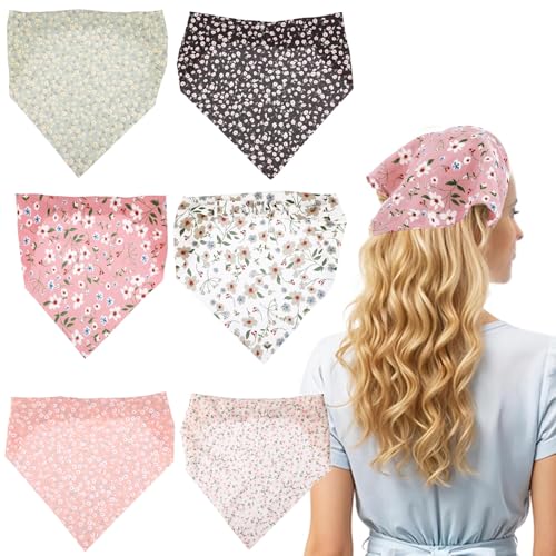 Beavorty 6Pcs Floral Elastische Haar Schal Stirnband Elastische Haar...