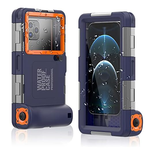 ShellBox Case Capa De Celular Profissional De Mergulho De 2ª Geração Para iPhone Samsung Série Universal, À Prova D'Água [15 M/50 Pés] Capa De Vídeo Com Cordão Para Surfe Ao Ar Livre Natação Mergulho