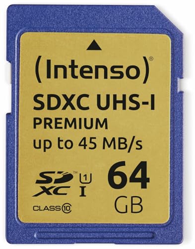 Intenso Premium SDXC UHS-I 64GB Class 10 Speicherkarte blau, 1 Stück Intenso Premium SDXC UHS-I 64GB Class 10 Speicherkarte blau, 1 Stück