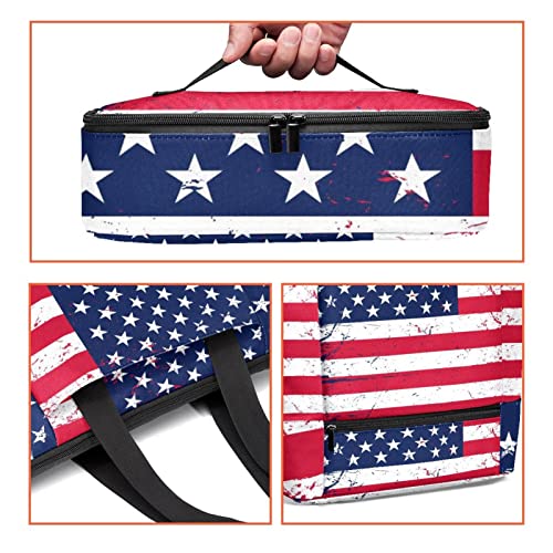 Boîte à déjeuner drapeau américain rétro et sac fourre-tout école - 5