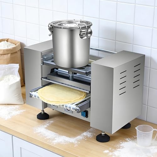 GESAIDES Máquina Automática para Hacer Crepes, 200-300 Piezas/Hora, Revestimiento Antiadherente, Control Inteligente de Temperatura, para Crepes, Masas para Pasteles, Masas para Rollitos 10in
