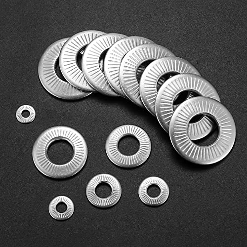 belleville 128 pcs conical knurled spring washers stainless steel coned-disc amp disc cupped spring washers assortment set m3-m12