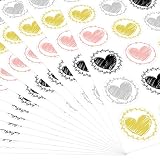 Heart Stickers for Wedding 1000PCS Transparent Heart Sticker Heart Shaped Lables Holiday Wedding Lov