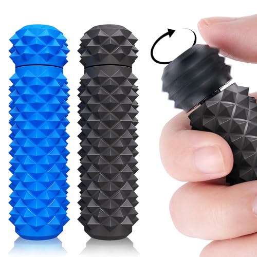 LESONG Pain Fidget Toys for Adults: Rotating Spiky Grippie for Sensory Input - Pain Stim Fidget Toys for Anxiety ADHD Autism Office Travel Classroom - Novelty Gifts for Friends (2 Pack)