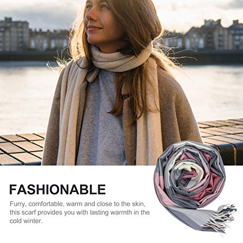 PRETYZOOM Cachecol Feminino Xadrez de Inverno Quente Xadrez Cashmere Sensação Echarpe Borla Grossa L