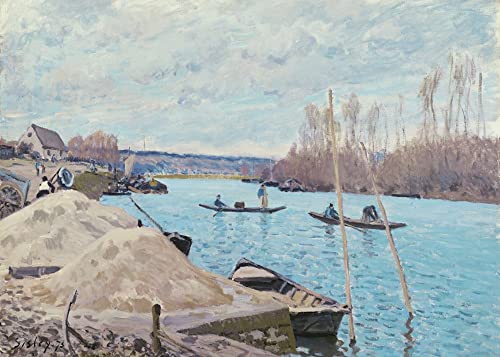 Tableau La Seine à Port Marly prestige, toile artistique de collection 60x90cm