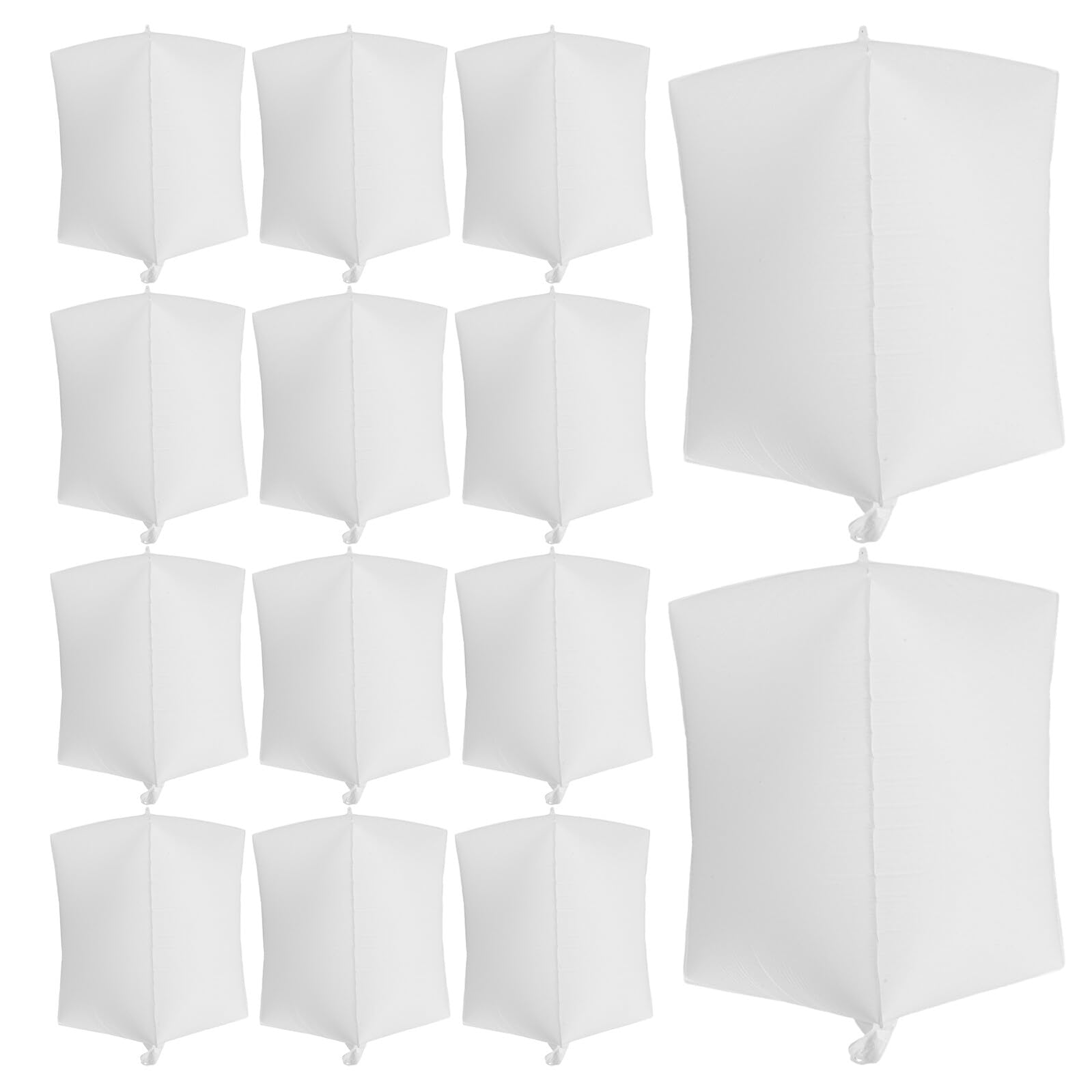WOONEKY 20 Unidades Globo Blanco Decorativo para Boda Superficie para Escribir, Ligero Material Pa en Forma de Cubo para Eventos Interiores y Celebraciones