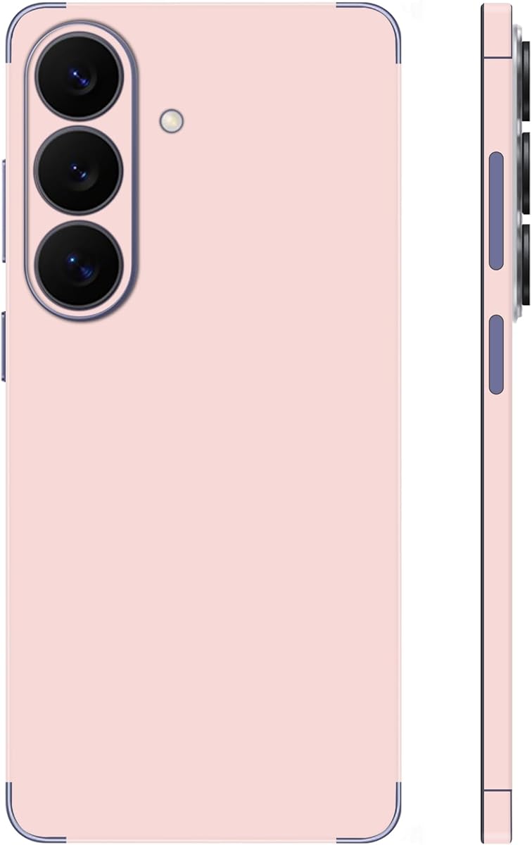2 Pack Skin Wraps Compatible with Samsung Galaxy S26 Plus (Pink) | Solid Color Phone Back Sticker, Vinyl Decal Protective Cover for Camera and Frames