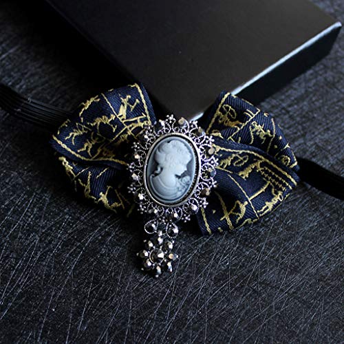 YUiiiiil Gravata borboleta masculina luxuosa formal de casamento ajustável, broche de smoking