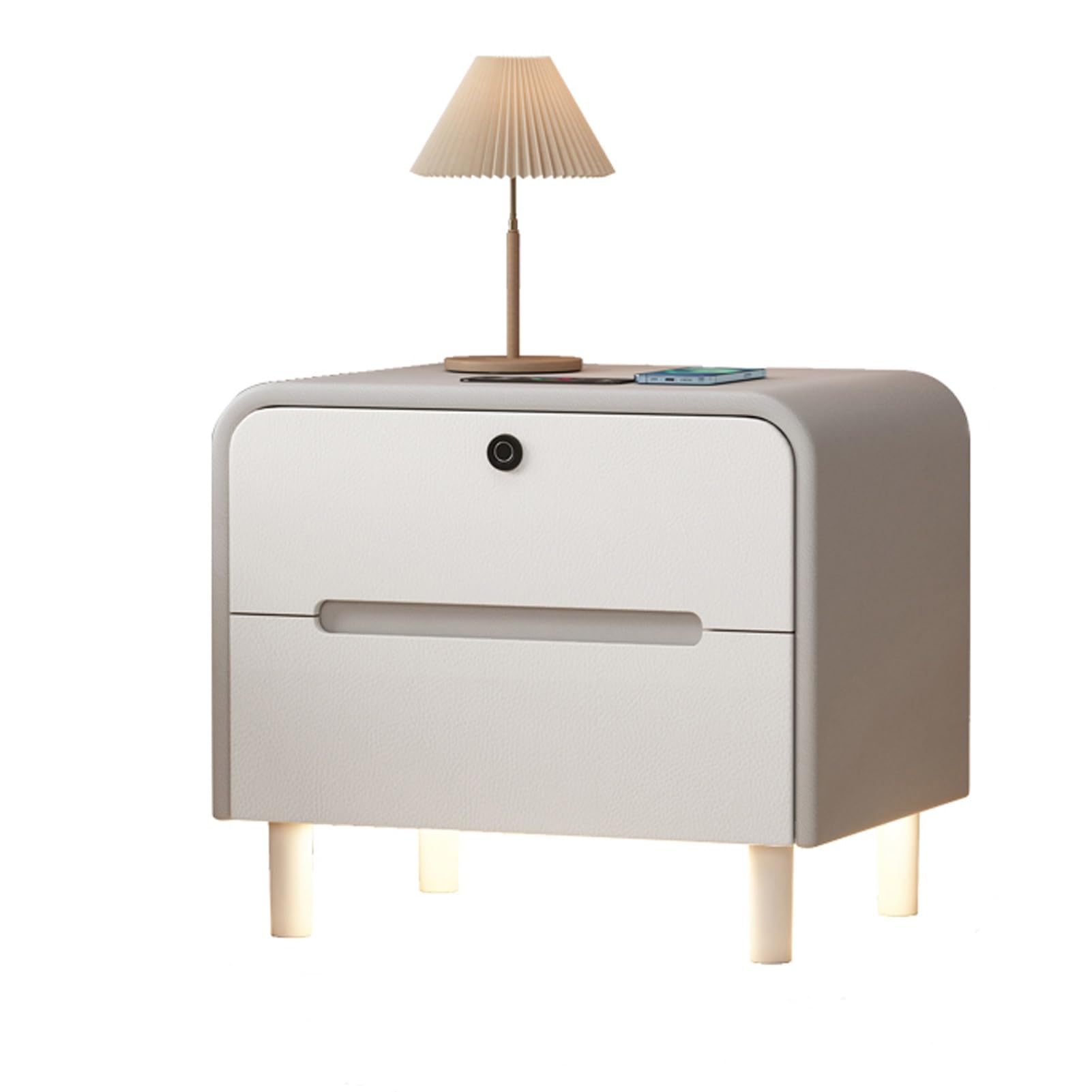 Table de bout de lit connectée et lumineuse pour une chambre à coucher cocooning
