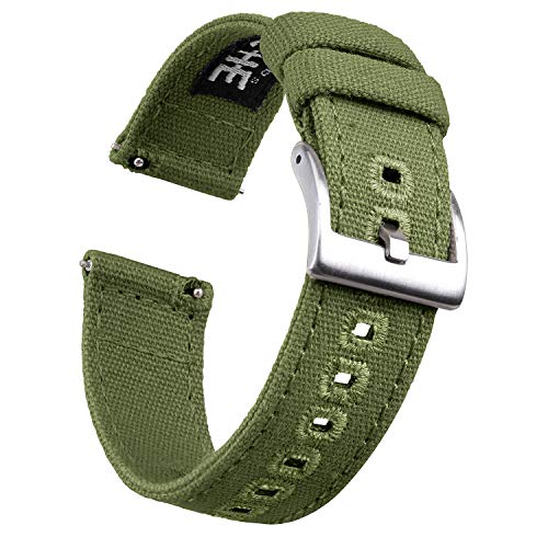 Image of Ritche Christmas Gift Canvas Vintage Quick Release Watch Band 18mm 20mm 22mm 24mm Replacement Watch Straps for Men Women, White Elephant Gifts, Stocking Stuffers for Men, Father's Day gifts