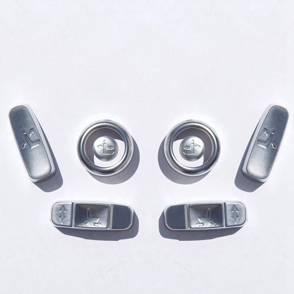 ABS plastic Side Seat Adjustment Mechanical Button Cover Trim for Land Rover Discovery Sport 2015 2016 2017 2018 Matte Silver