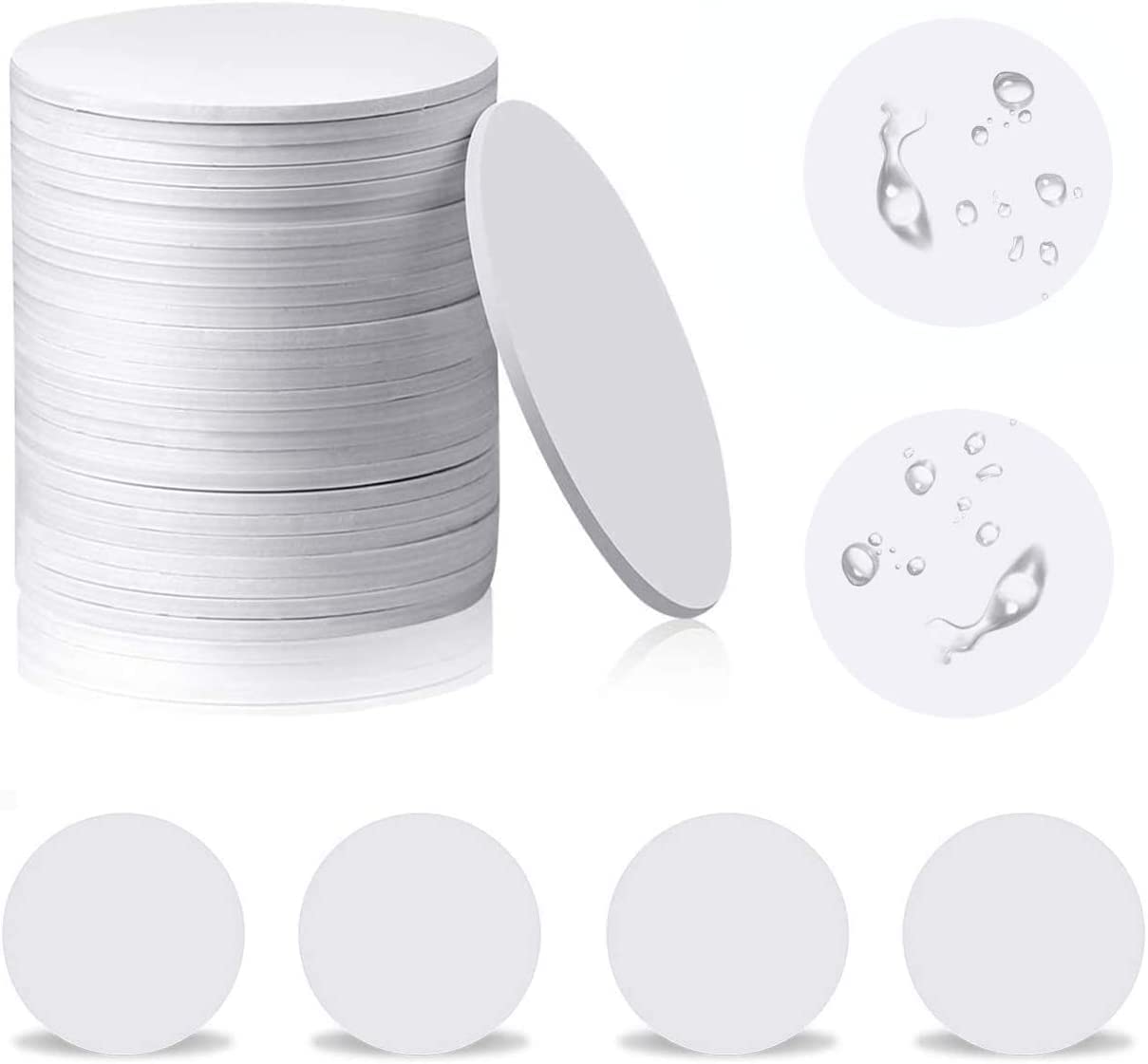 100 PCS NFC Tags NTAG215 NFC Round Cards, 25mm (1 inch) 504 Bytes Memory Blank PVC Coin NFC Cards, Compatible with TagMo Amiibo and All NFC Enabled