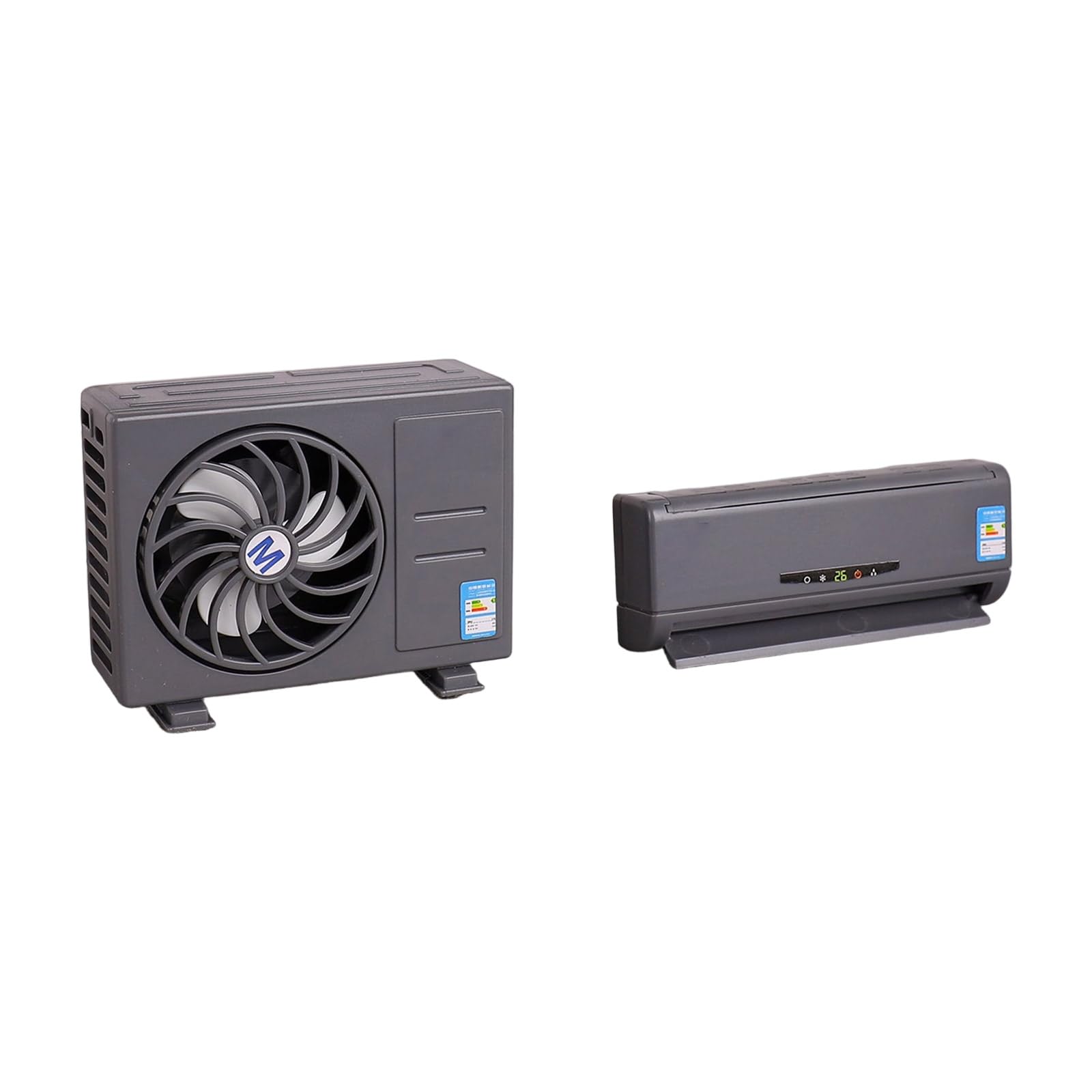 Maxtonser Solar Powered Miniature Air Conditioners Model Realistic ABS Dollhouses Accessory For Educational Play And Home Decorati