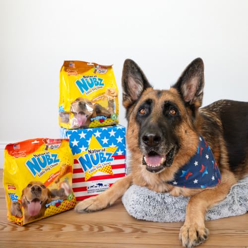 Image of Nylabone Nubz Dog Treats Red, White, & Blue Gift Box, 36 Count