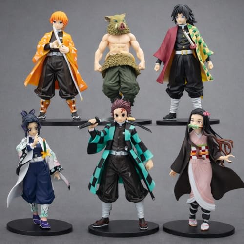 Image of Awestuffs Action Figures Limited Edition for Car Dashboard, Decoration, Cake, Office Desk & Study Table D Slayer Set of 6