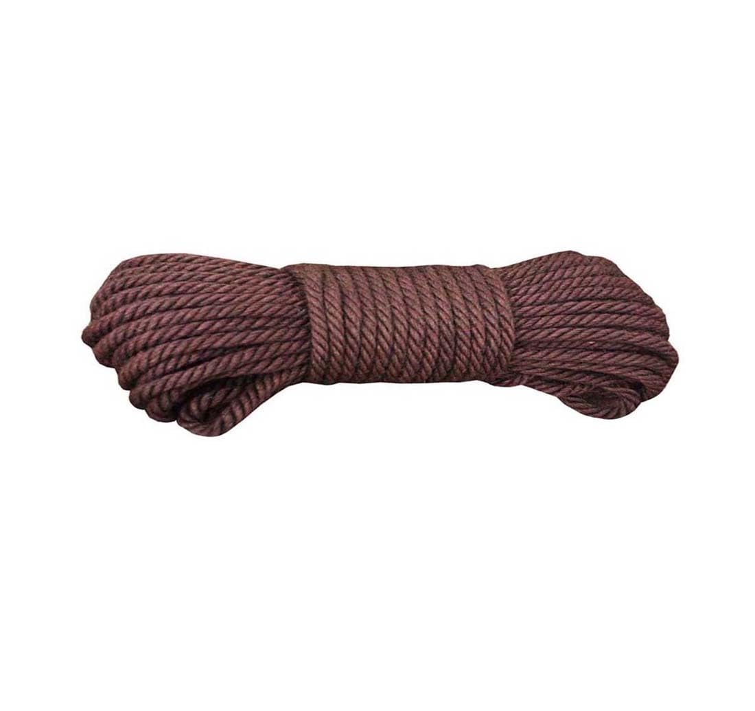 Cuerda de cáñamo marrón de 4 mm y 20m de alta resistencia para decoración