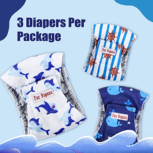 Fuz Bigaza Small Dog Diapers Male Set Of 3 Reusable Belly Bands Wraps For Boy Dogs Doggy Doggie And Puppy #TOP1