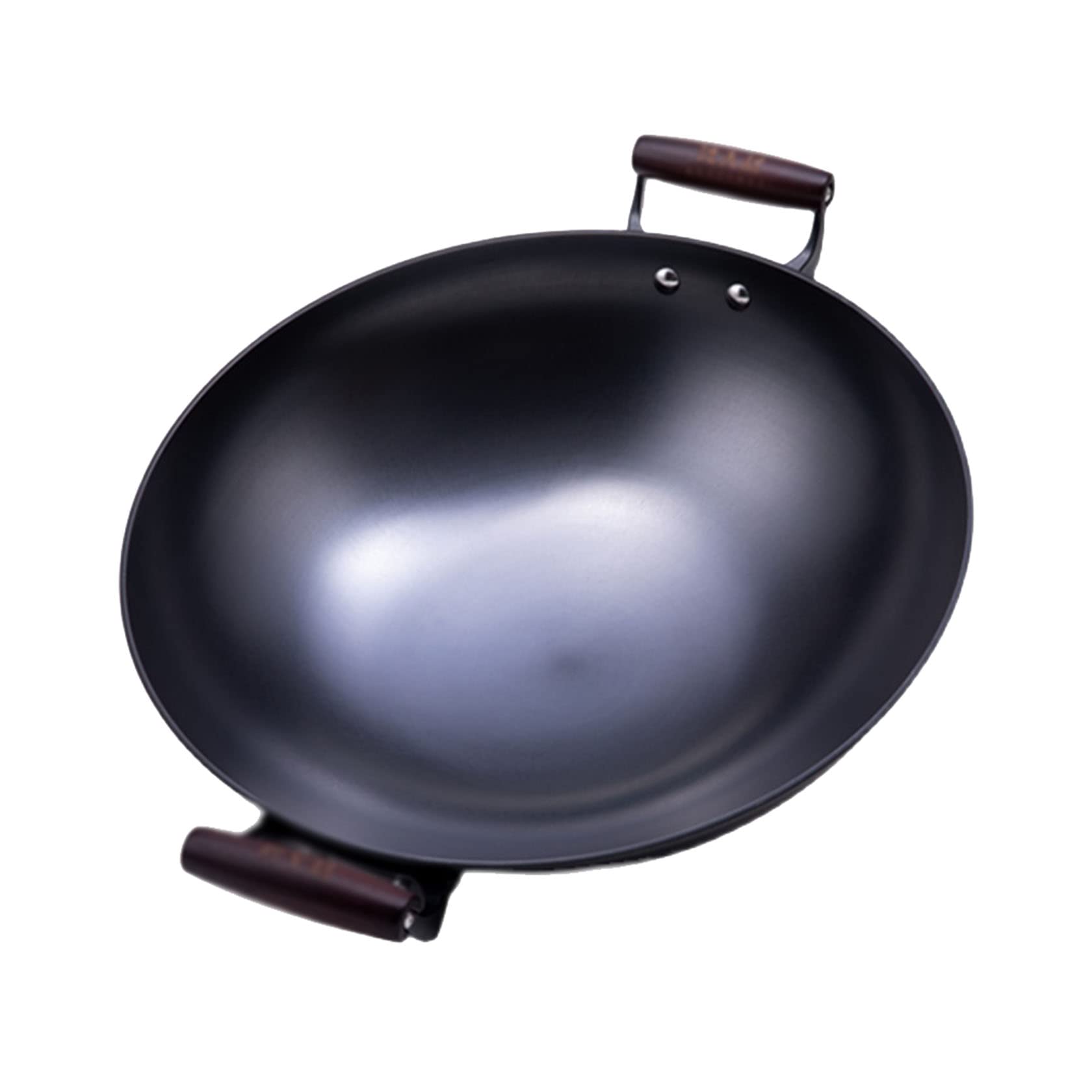 ASerZenith Cast Iron Double Ear Wok Cast Iron Household Iron Wok 34Cm