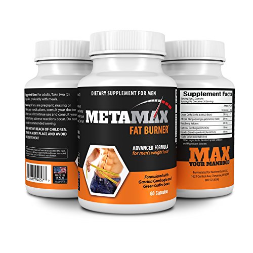MetaMax Mens Weight Loss and Diet Pills -Formulated with Garcinia Cambogia and Green Coffee Bean - All natural formula- Burn fat not muscle and Lose weight fast! Made in the USA under full compliance with all appropriate FDA regulations MetaMax Mens Weight Loss and Diet Pills -Formulated with Garcinia Cambogia and Green Coffee Bean - All natural formula- Burn fat not muscle and Lose weight fast! Made in the USA under full compliance with all appropriate FDA regulations