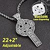 FaithHeart Celtic Knot Necklace for Boys Retro Style Celtics Cross Pendant Amulet Jewellery Stainless Steel Sturdy Chain Irish Gifts for Son Boyfriends #5