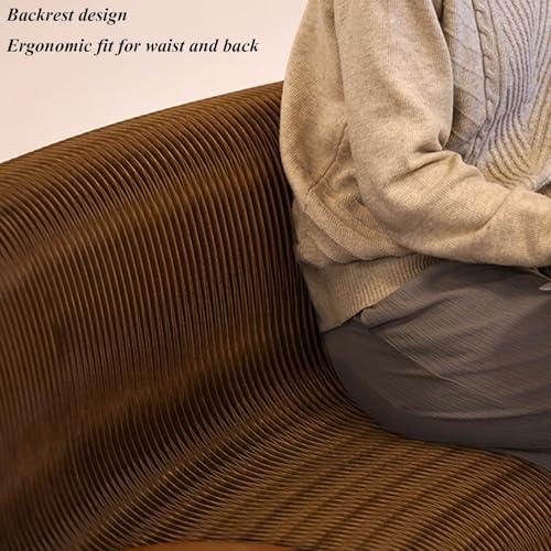Tabouret pliable en papier kraft rétractable avec dossier et coussin - 5