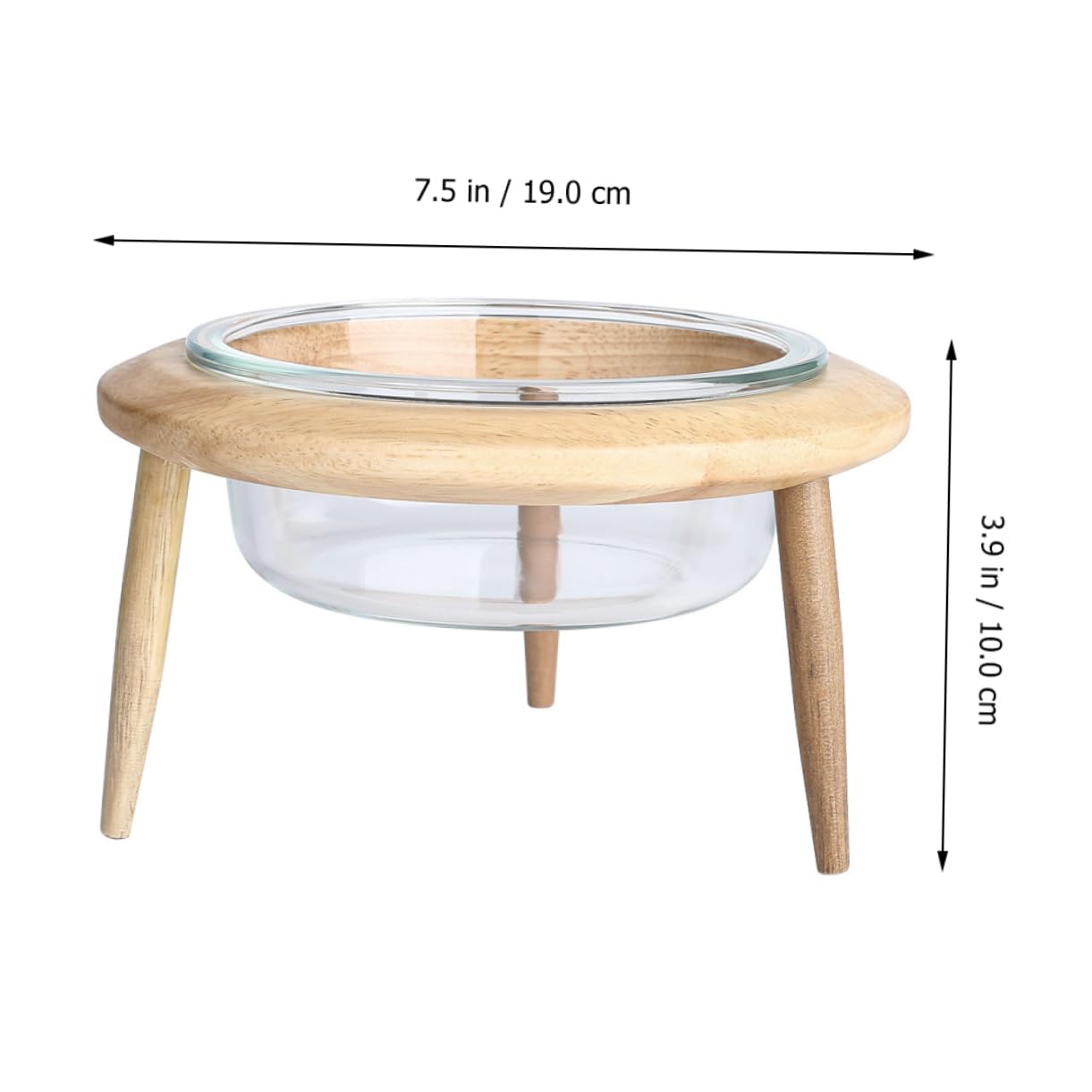 Holzgestell Erhöhter Sauber für Futternapf Glas mit Schonend für Hals Haustiere und Fressen und Trinken