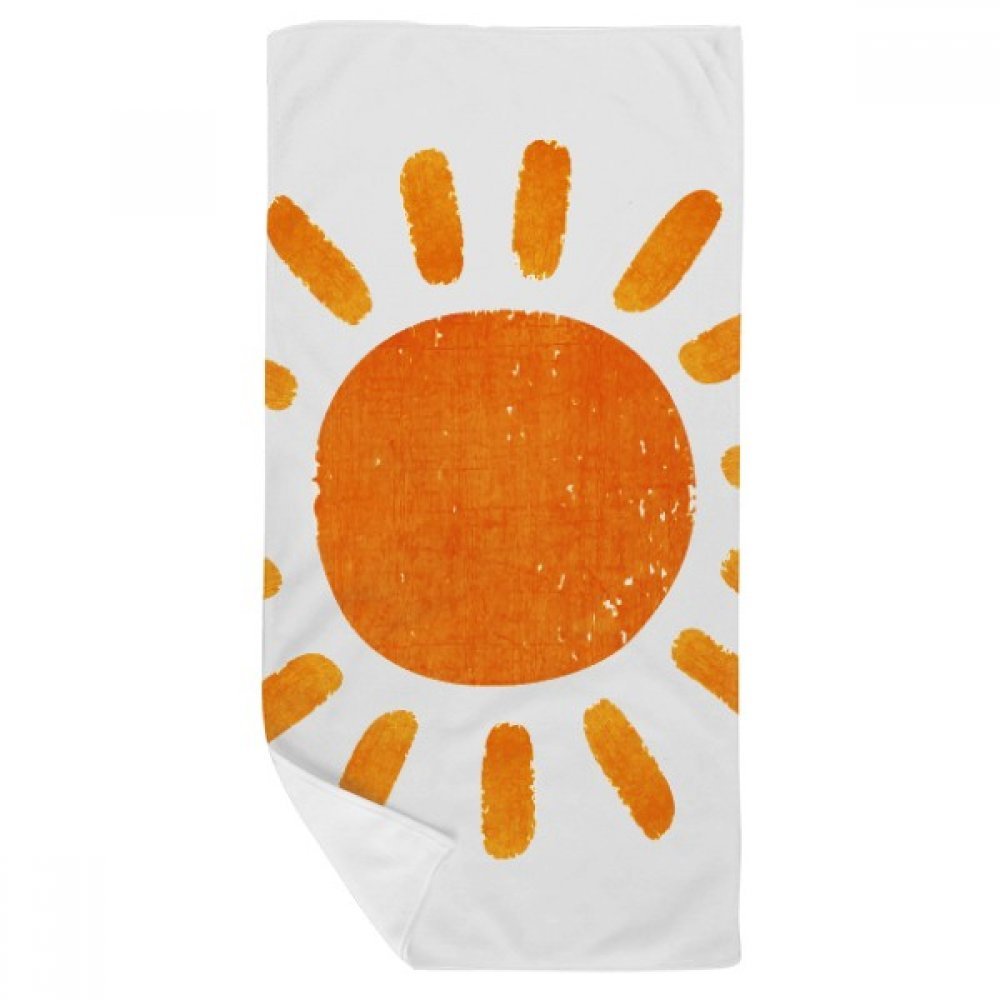Serviette de bain soleil météo débarbouillette douce multicolore 35x70