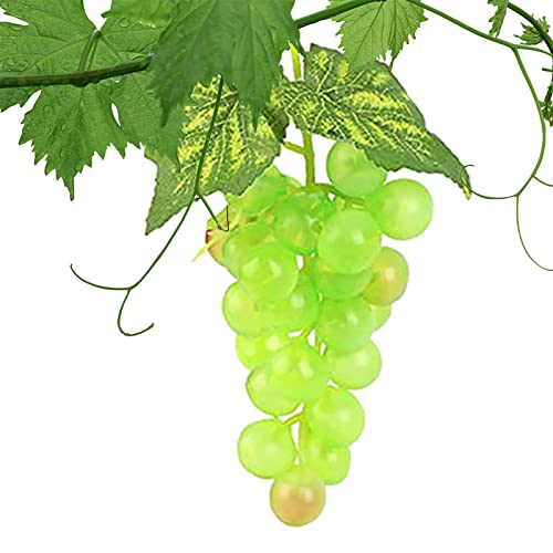 Opilroyn Racimos de uvas falsos, racimos de uvas artificiales | UVA verde violeta negra con 18 piezas de uva – Rayos de uva sintética duradera en varios colores para casa