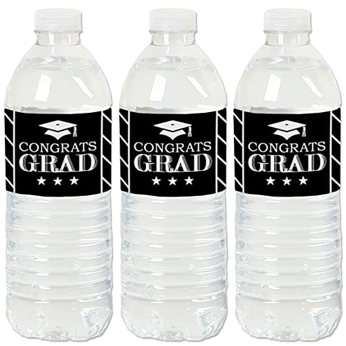 Big Dot of Happiness Graduation Cheers - Graduation Party Water Bottle Sticker Labels - Set of 20