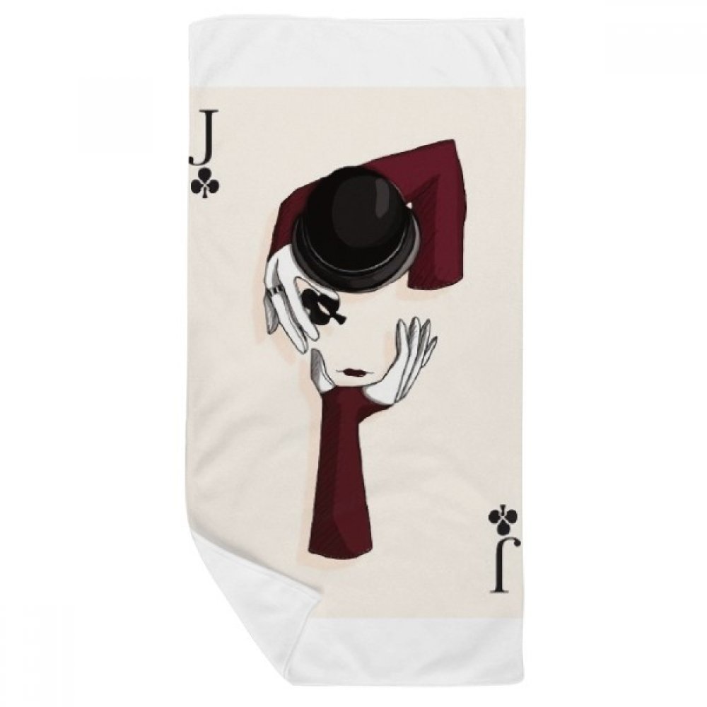 Cartes à Jouer serviette de bain doux gant de toilette multicolore