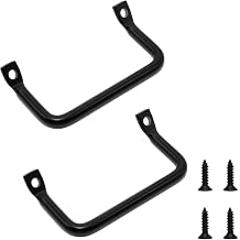 2 Pcs Black Metal Cutting Board Handles, 4 Inch Side Fixed Tray Handles, Cabinet Hardware Furniture Pulls