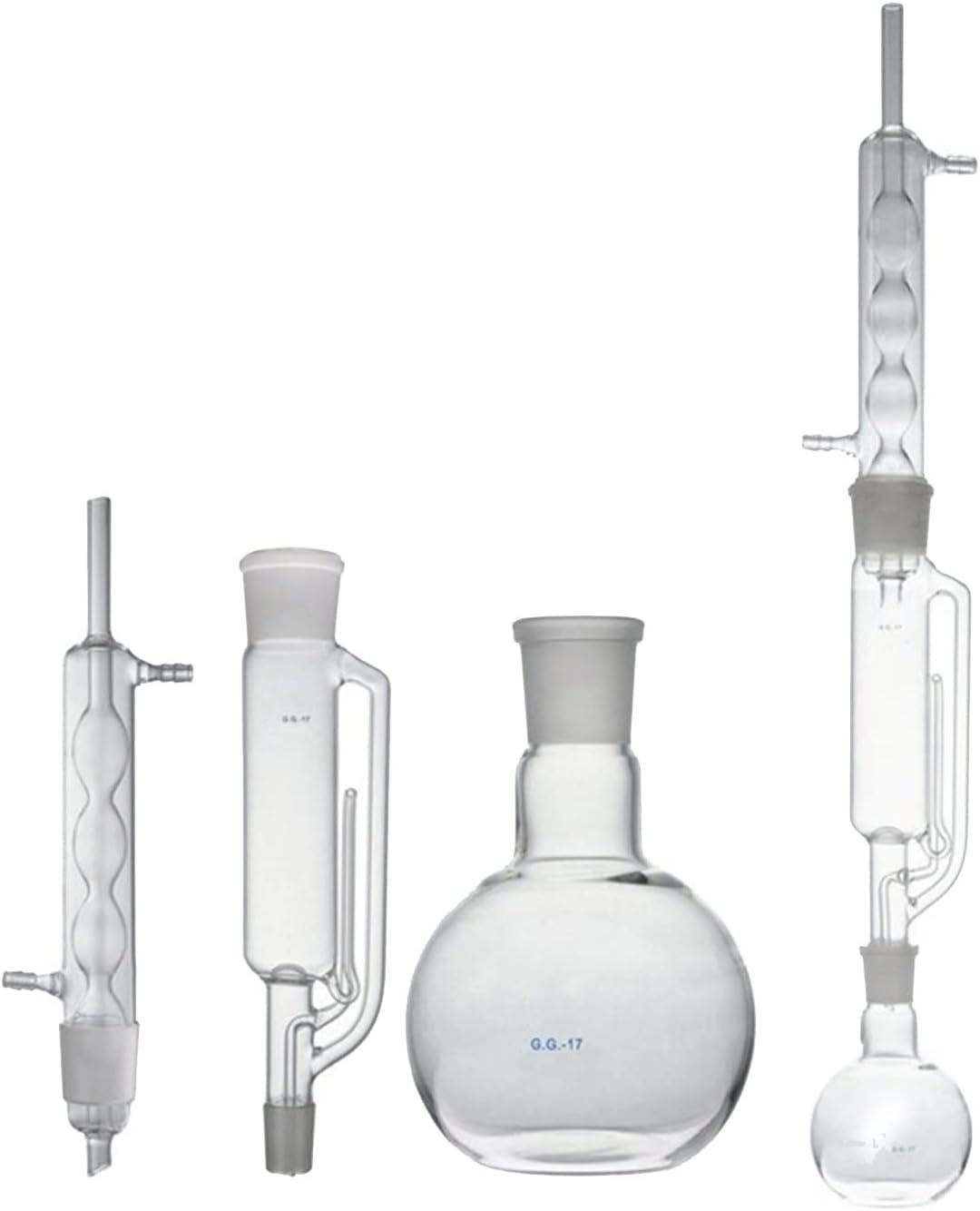 1000 Ml Soxhlet-extraktionsapparat Set Mit Allihn-kondensator, Soxlet-extraktor Und 1000 Ml Flachkolben, Borosilikatglas 3.3 Glas Anpassbares Destillationsgerät, 1000ml