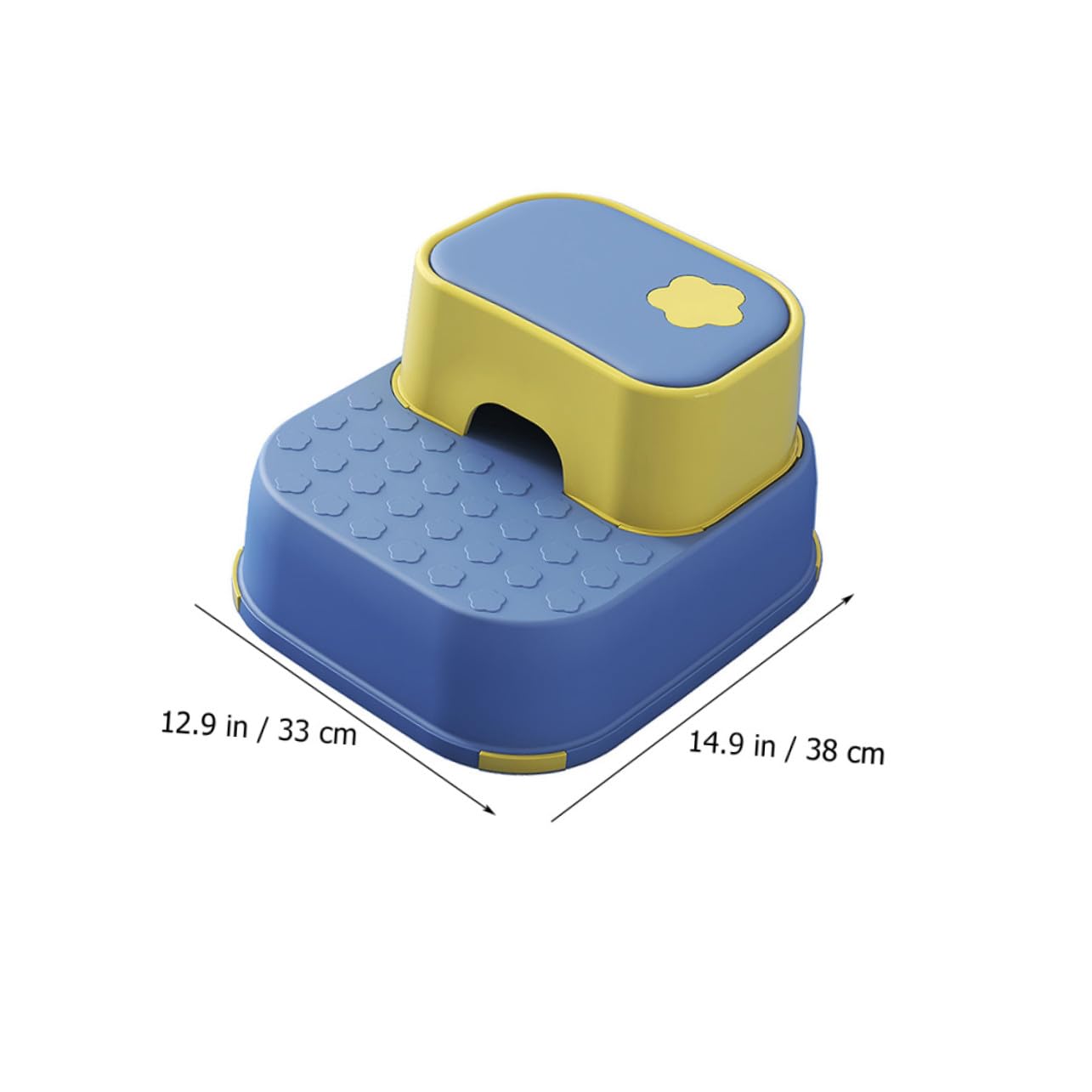 Taburete Infantil Doble Escalón Antideslizante de PP para Baño Cocina y Dormitorio Banco Seguro y Ligero para Bebés y Apoyo Multifuncional para Entrenamiento y Aseo Diario