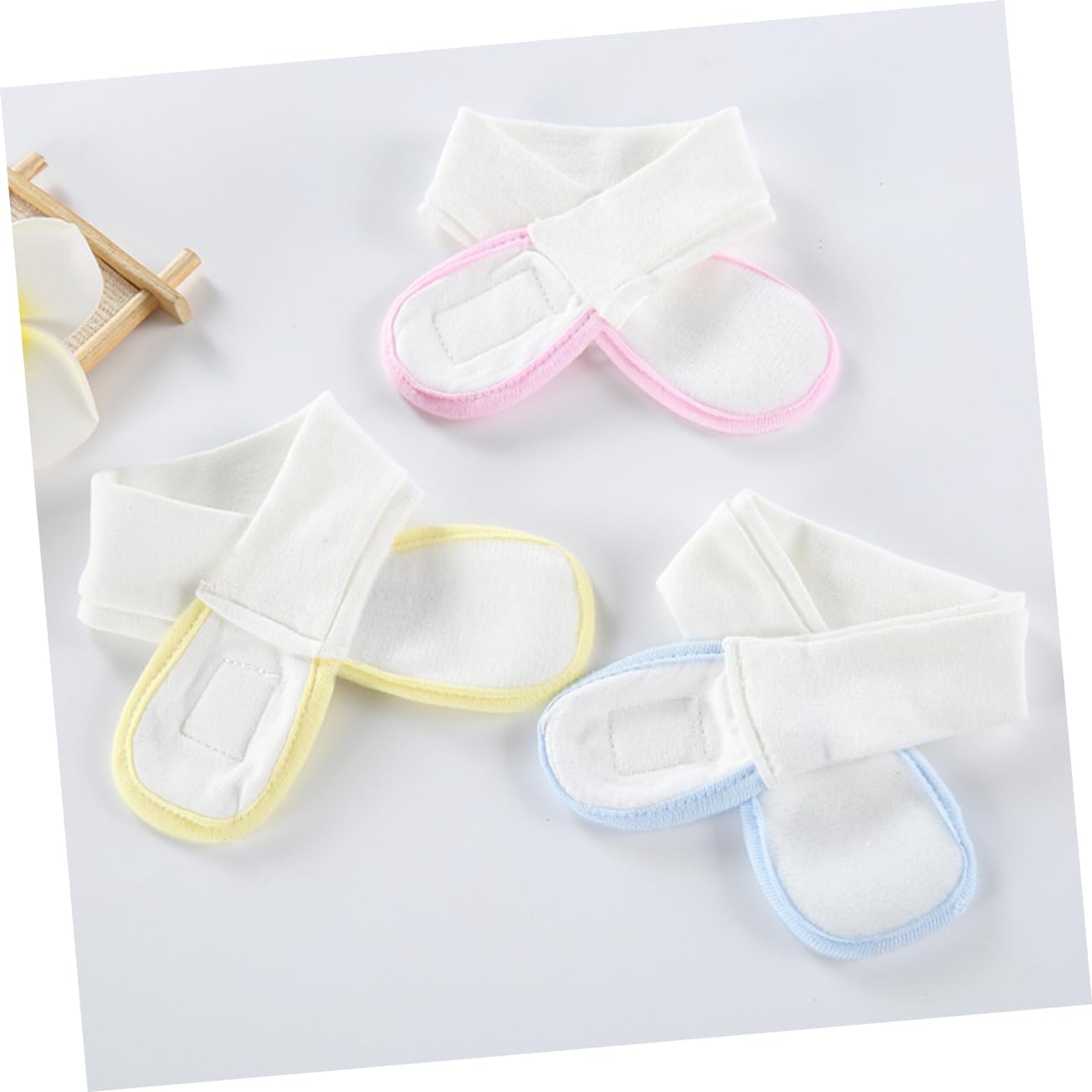 Cinta Para Pañales De Ñiño 3 Unidades Ajustable Elástica Algodón Suave Reutilizable Práctica Para Cuidado Infantil Azul Amarillo Rosa