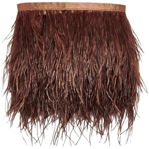 FQTANJU 2 Yards Ostrich Feather Trim Cover