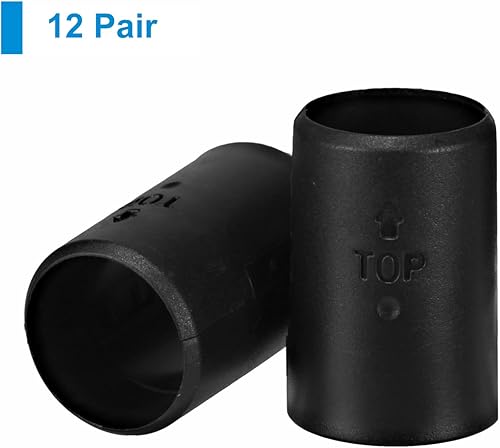 Miniatura 2 de Jamiikury 12 pares de clips de alambre para estantes, clips de bloqueo de estante negros para estantes de poste de 58 pulgadas, fundas de plástico