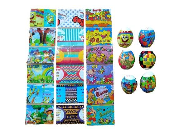 The Gift Factory 36 Pcs Easter Egg Wrapper Luminous Eggs Film Shrink Wraps Assorted