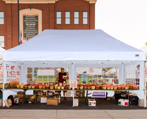 Image of ABCCANOPY Pop up Canopy Tent with Elegant Church Window 10X20,White