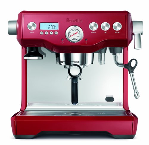 Breville the Dual Boiler Espresso Machine with Dual Milk Heating System, Cappuccino & Latte Machine for Home, BES920CBXL, Cranberry Red