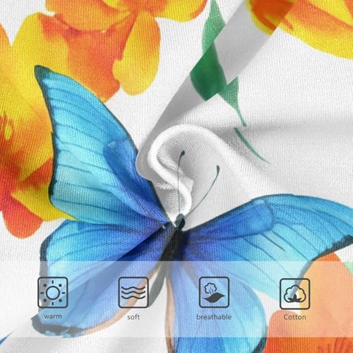 Animal Toddler Underwear Custom 2t Cotton Cute Panties Girl Blue Butterflies Orange Floral Briefs Underpants3